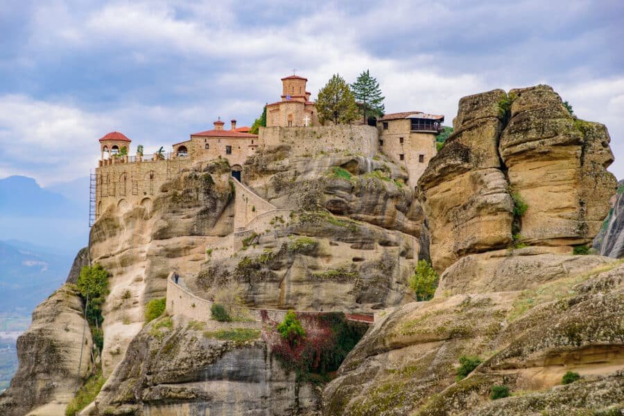 Meteora Monasteries_Monastery of Varlaam on the rock, the second largest Eastern Orthodox monastery in Meteora, Greece