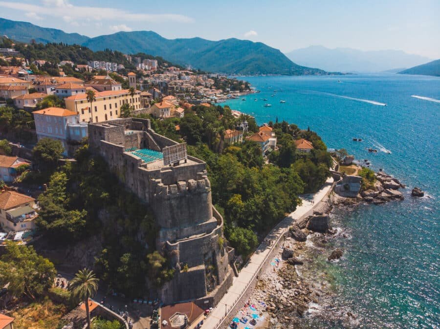 Things to do in Herceg Novi Montenegro - Aerial view of forte mare in herceg novi