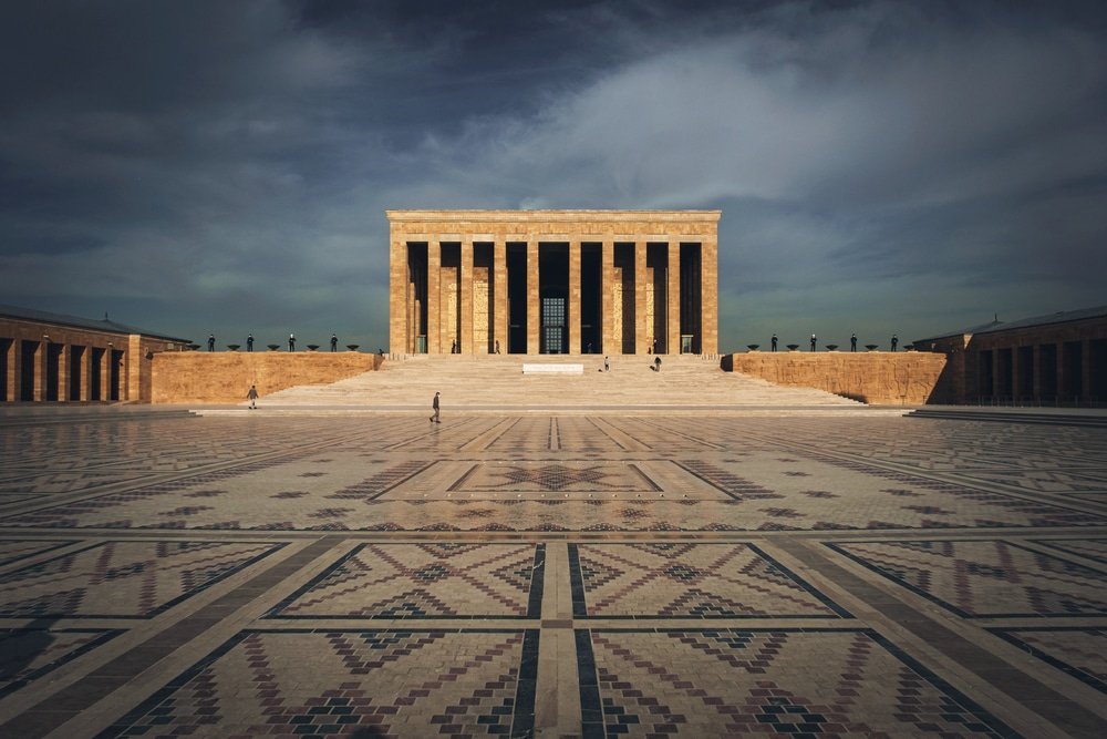 Things to do in Ankara - Ankara, Turkey - November 09, 2021: Front view of Anitkabir. Editorial shot in Ankara.