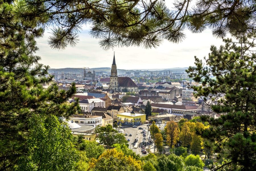 Things to do in Cluj_Cluj Napoca view from Cetatuie on a autumn day