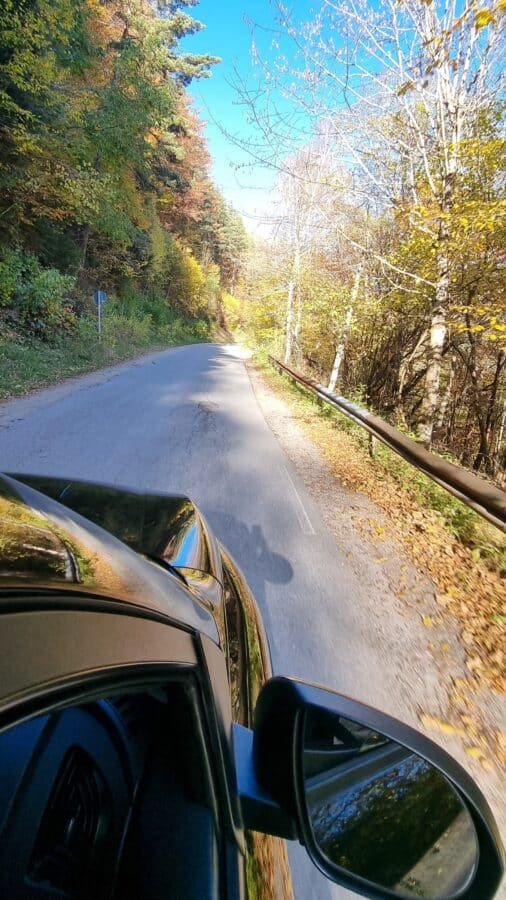 Driving to Rila Monastery