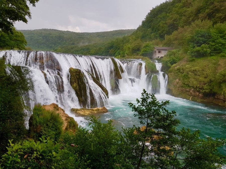 Strbacki Buk Waterfall Una National Park Rain