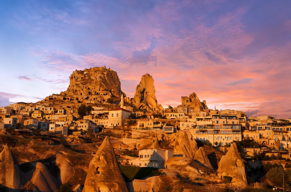 Uchisar castle in Cappadocia